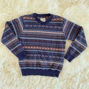 The Children’s Place Cotton Fair Isle Sweater, size M 7/8